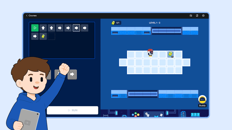 Go on mission adventures — then build your own code world!